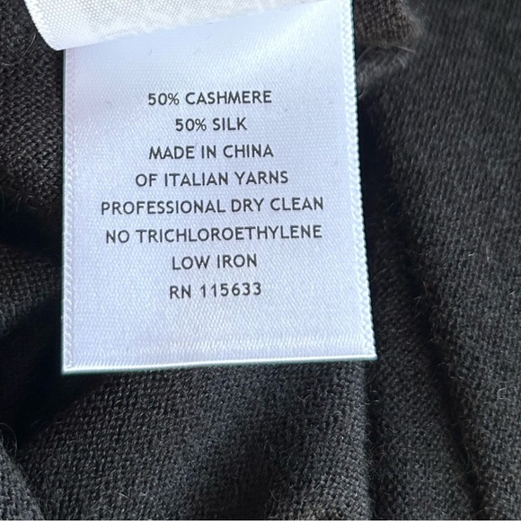 NWT GABRIELA HEARST Black Cashmere Silk Long Sleeve Emily Bodysuit Sz XL - Picture 13 of 16